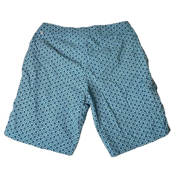 J Crew Mens Sz‎ 30 SWIM TRUNKS Board Swimming Lined Shorts Blue Abstract Design - Picture 2 of 7